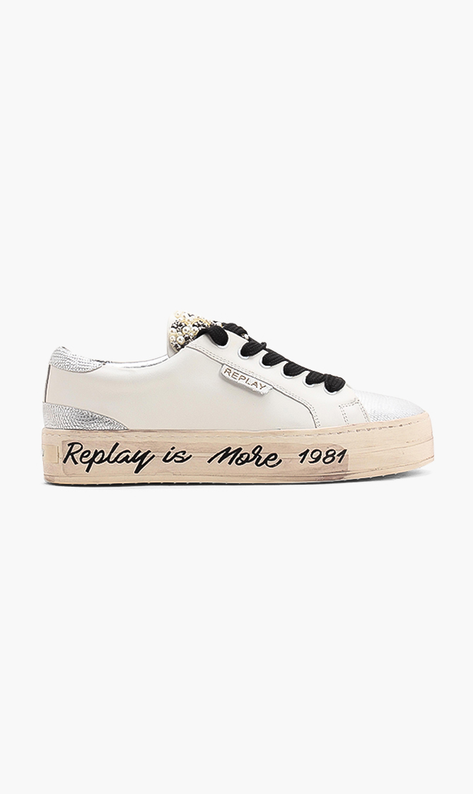 

Replay First Embellished Leather Sneakers