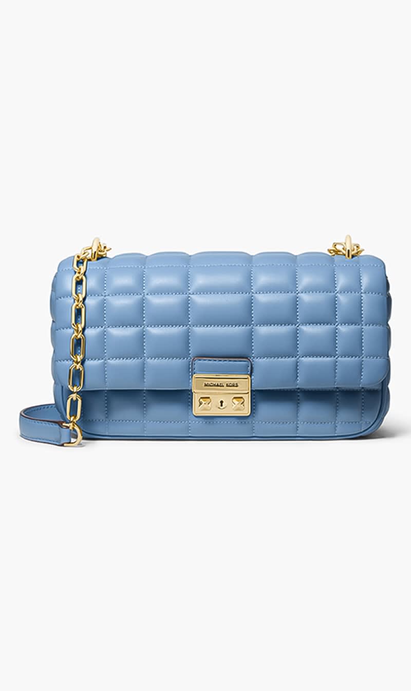 

Michael Kors Blue Lg Conv Chain Shldr for Women | The Deal Outlet