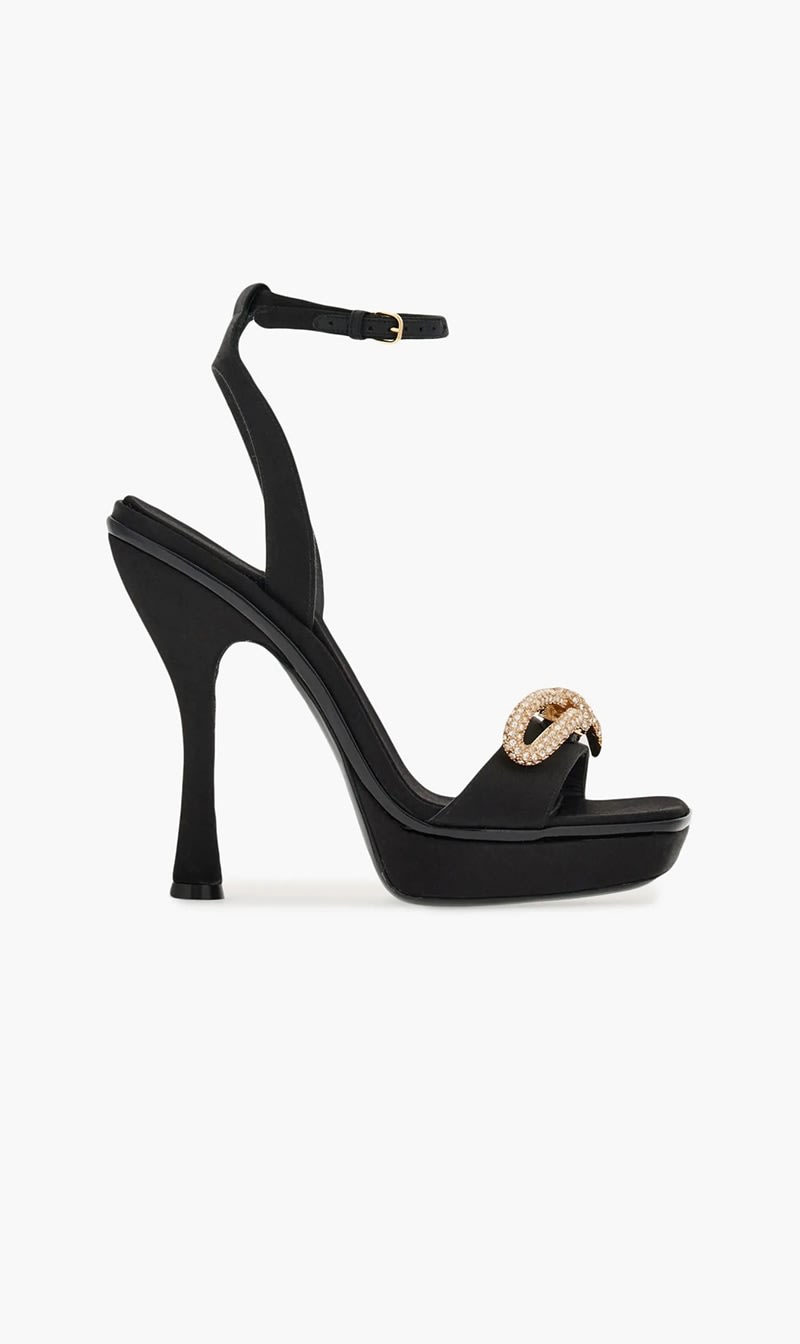 

Salvatore Ferragamo Black Allison Sandals for Women | The Deal Outlet