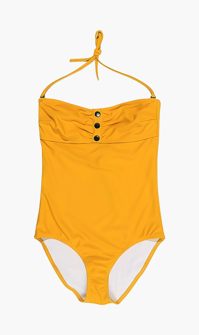 

Petit Bateau Yellow Halter One-piece Swimsuit for Women | The Deal Outlet