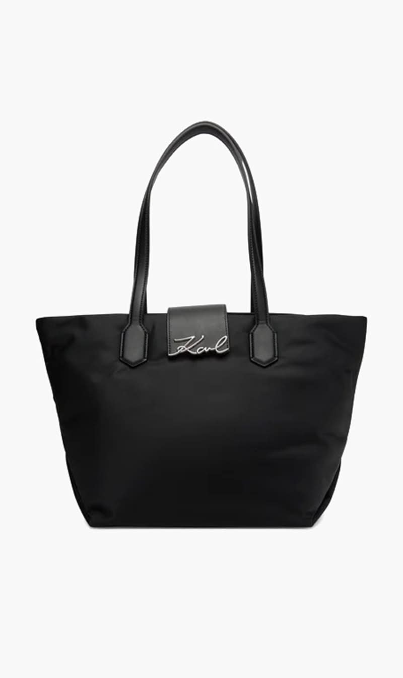 Karl Lagerfeld Black K/signature Nylon Md Tote for Women