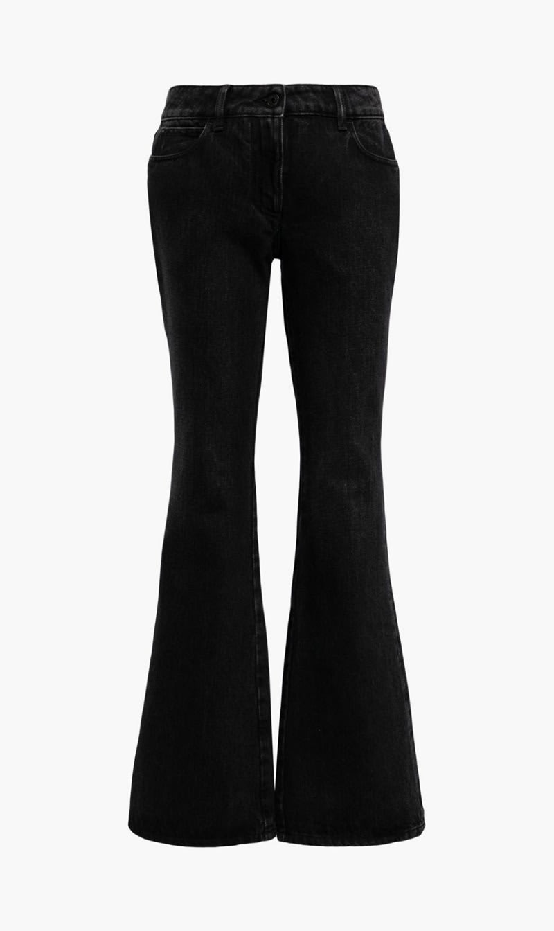

Off-white Black Slim Flared 5pkt Pants Vintage Black No for Women | The Deal Outlet