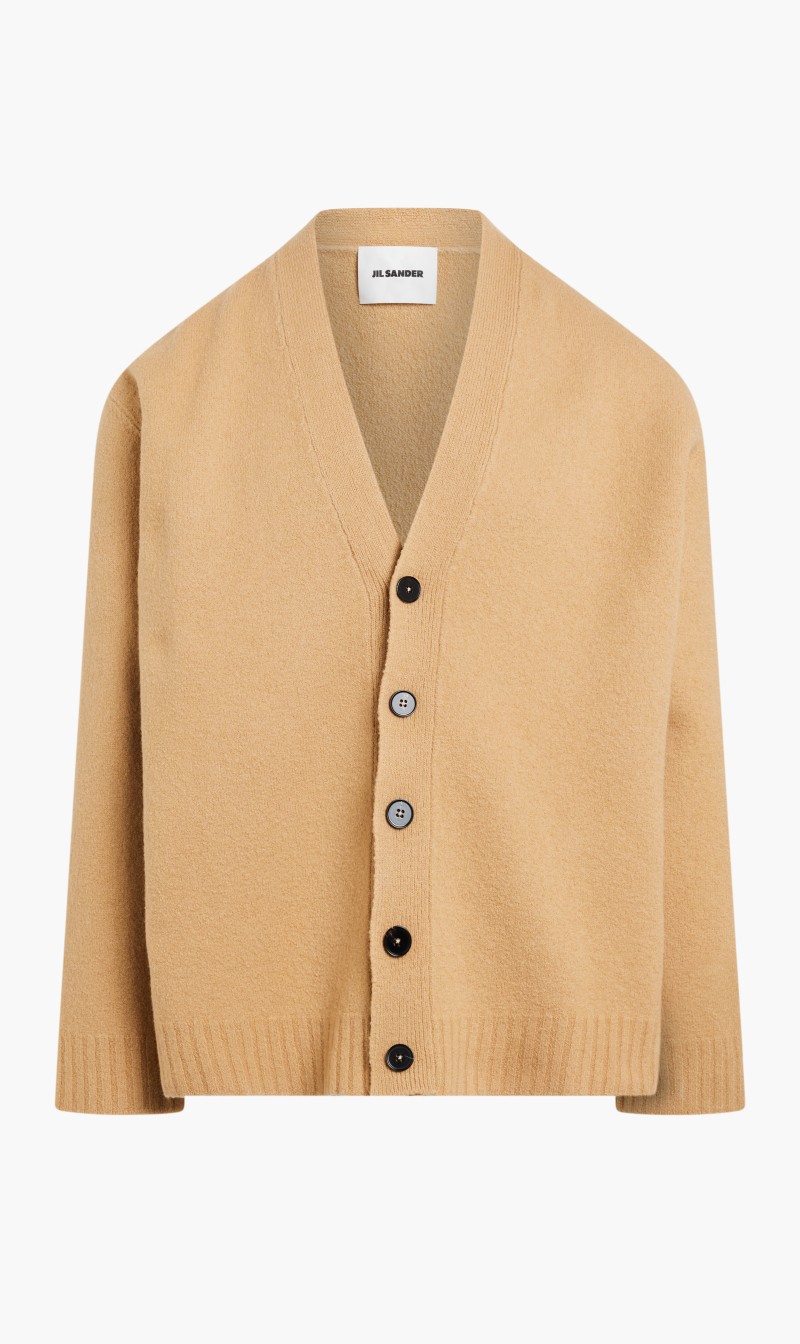 

Jil Sander Beige Wool V Neck Cardigan for Men | The Deal Outlet