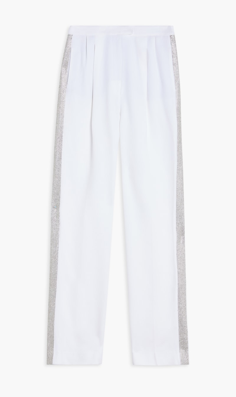 

Double Crepe Sab Tuxedo Pants, White