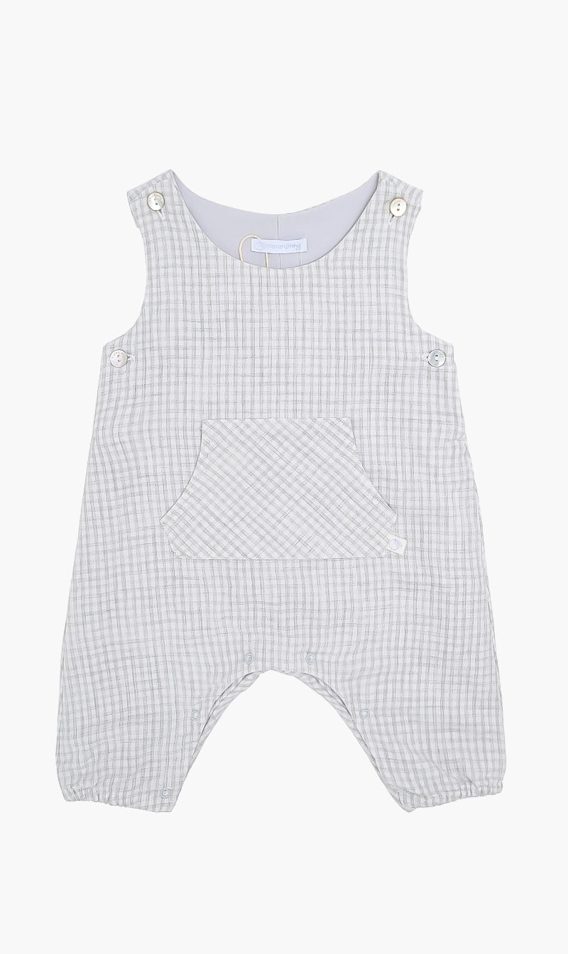 

Laranjinha Grey All Over Checked Onesie | The Deal Outlet