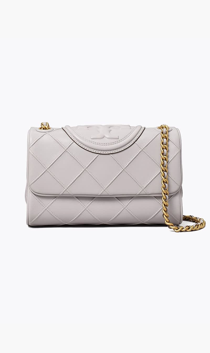 

Tory Burch Grey Fleming Soft Small Convertible Shoulder Bag for Women | The Deal Outlet