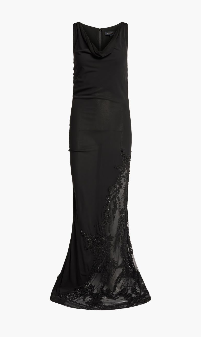 

Sleeveless Velvet Dress, Black