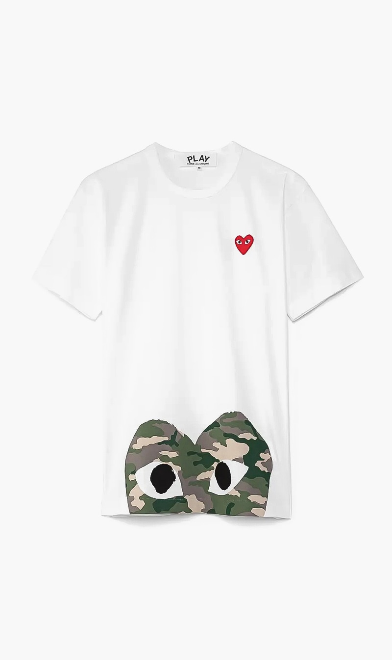 

Half Camouflage Heart T-shirt, White