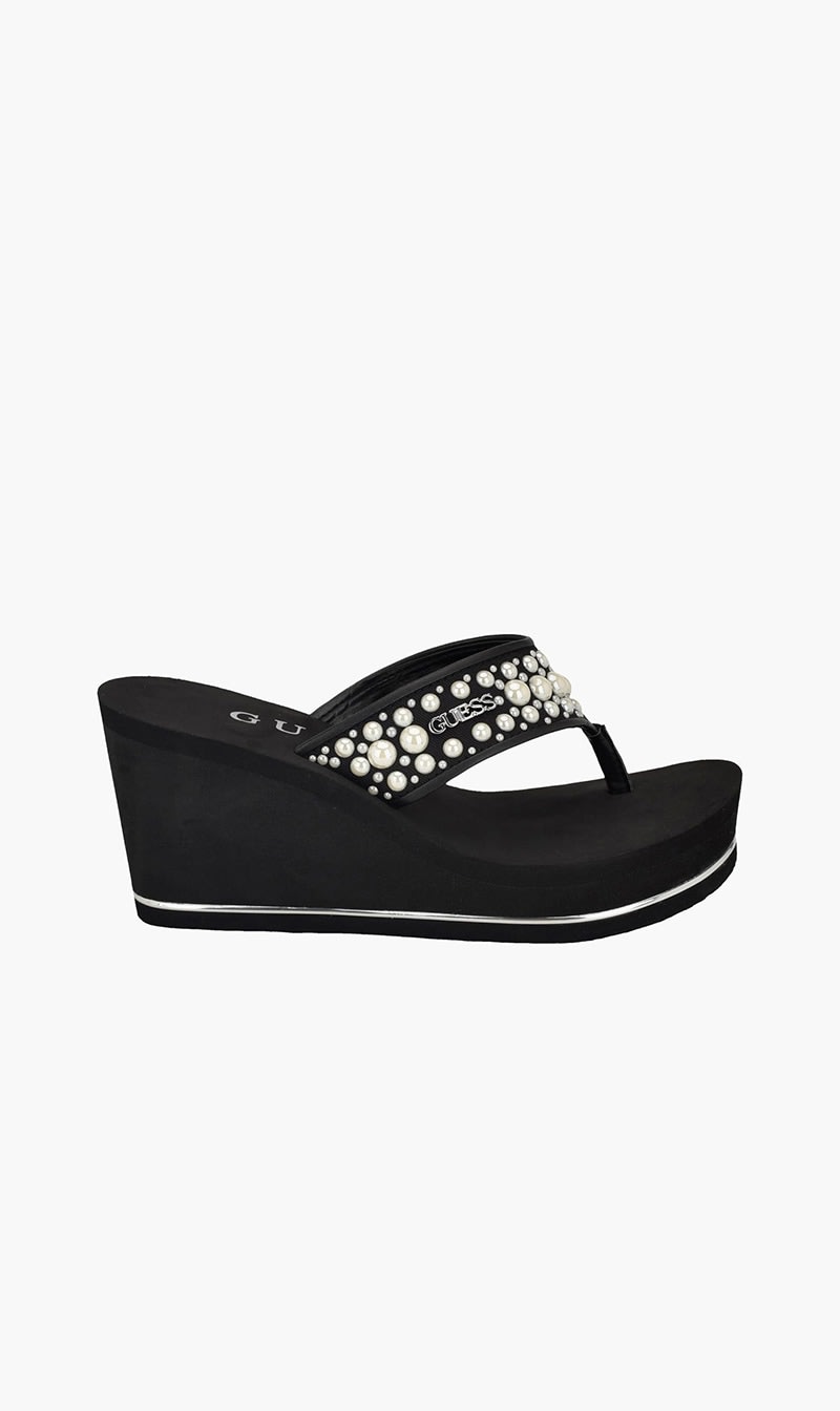 

Guess Black Silus Eva Sandals for Women | The Deal Outlet