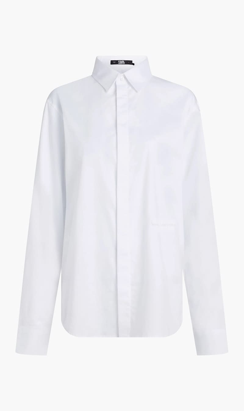 

Karl Lagerfeld White Monogram Shirt for Men | The Deal Outlet