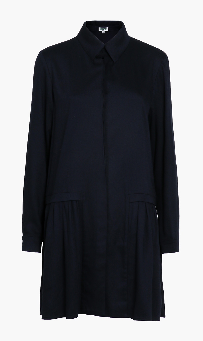 

Ruffled Bottom Dress, Blue