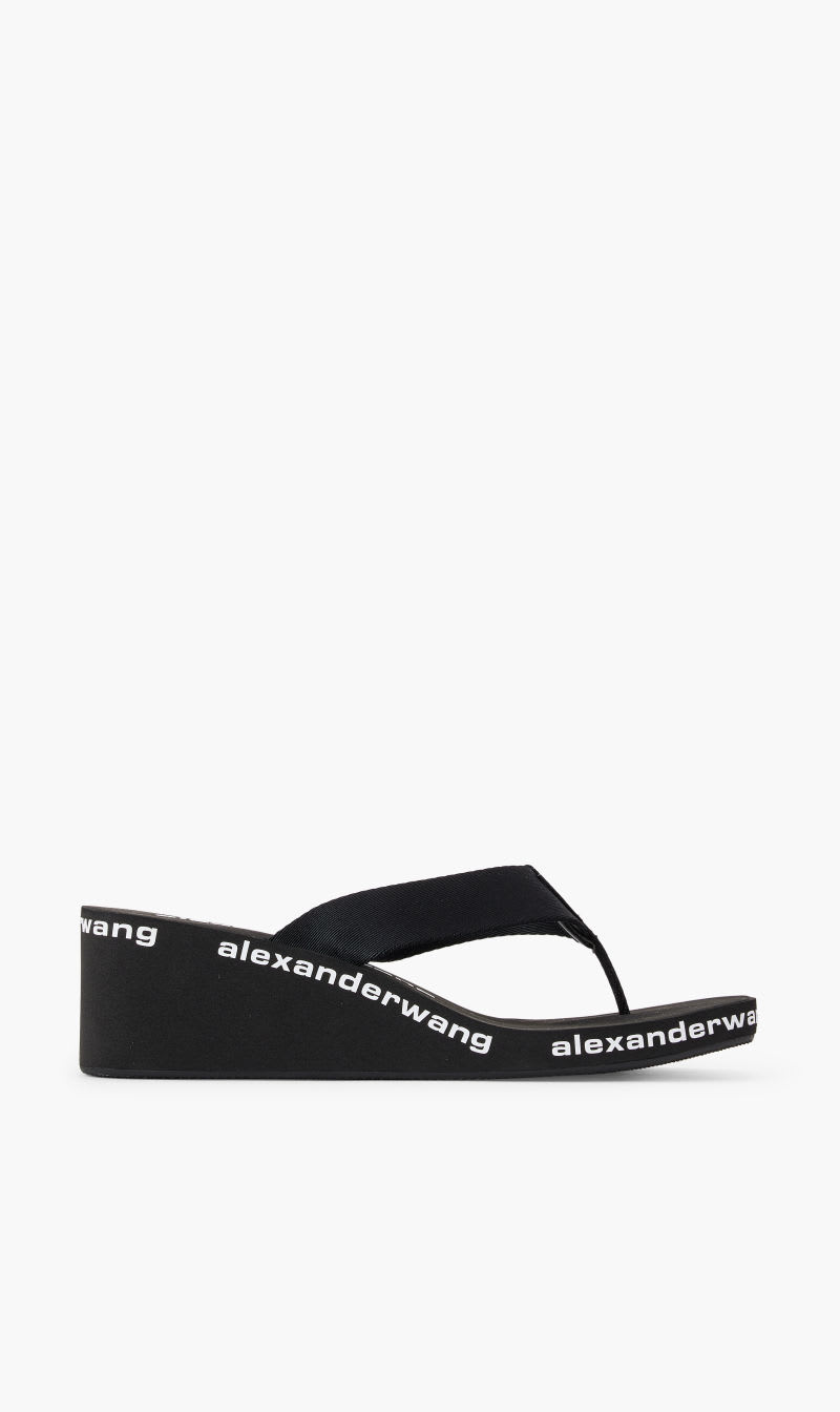 

Alexander Wang Black Aw Wedge Flip Flop for Women | The Deal Outlet