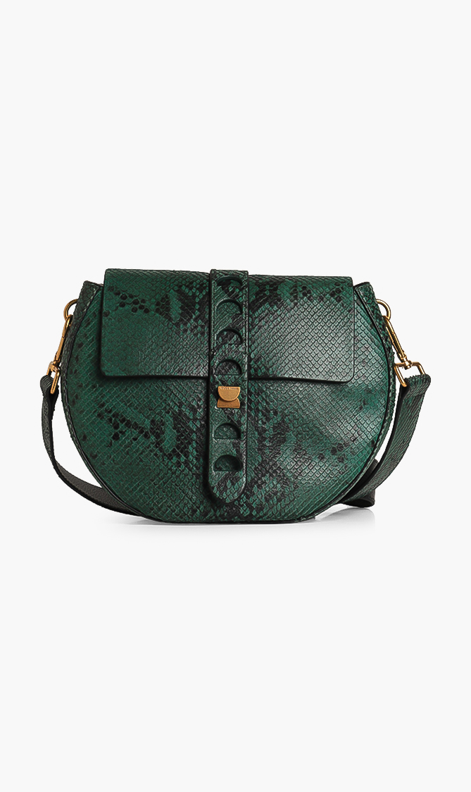 

COCCINELLE Leather Snake Skin Crossbody Bag