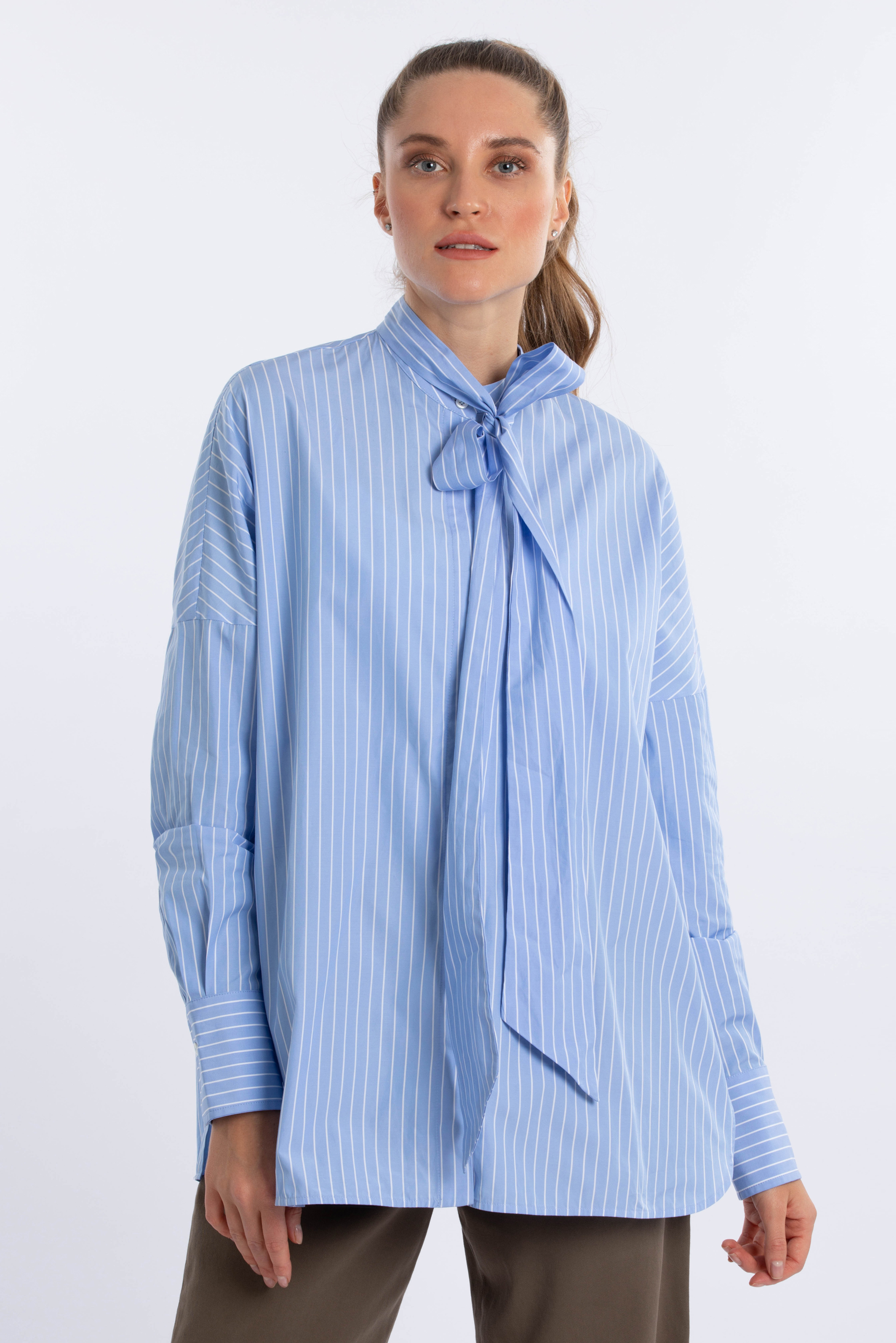 

Weekend Maxmara Marus Stripes Cotton Blouse