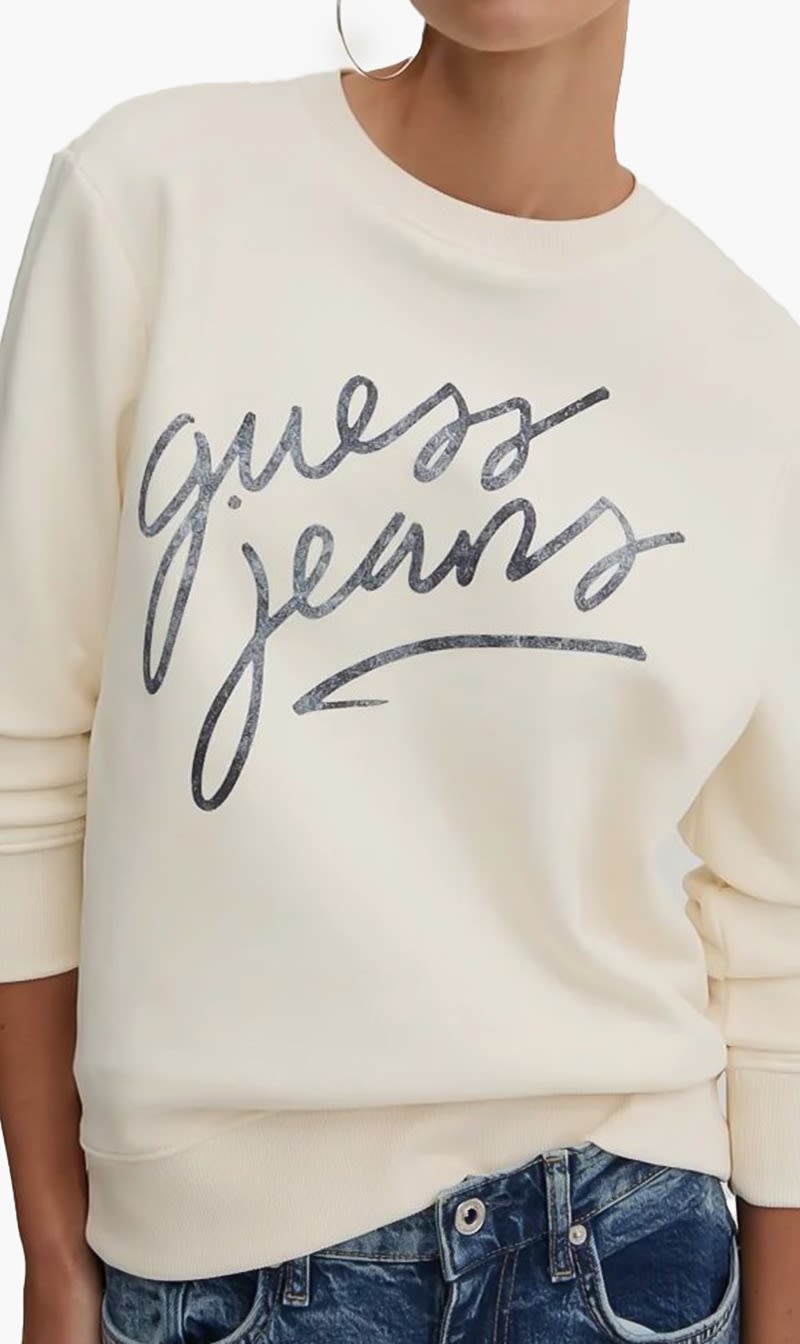 

Guess Beige Gj Cn Reg Italic Log - Organic Co/pl Soft Fleece 350 for Women | The Deal Outlet