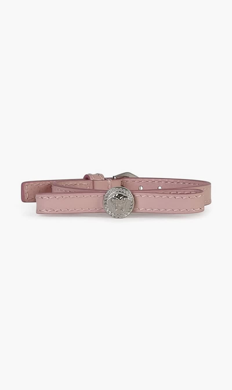 

Versace Pink Leather Medusa Bracelet for Women | The Deal Outlet