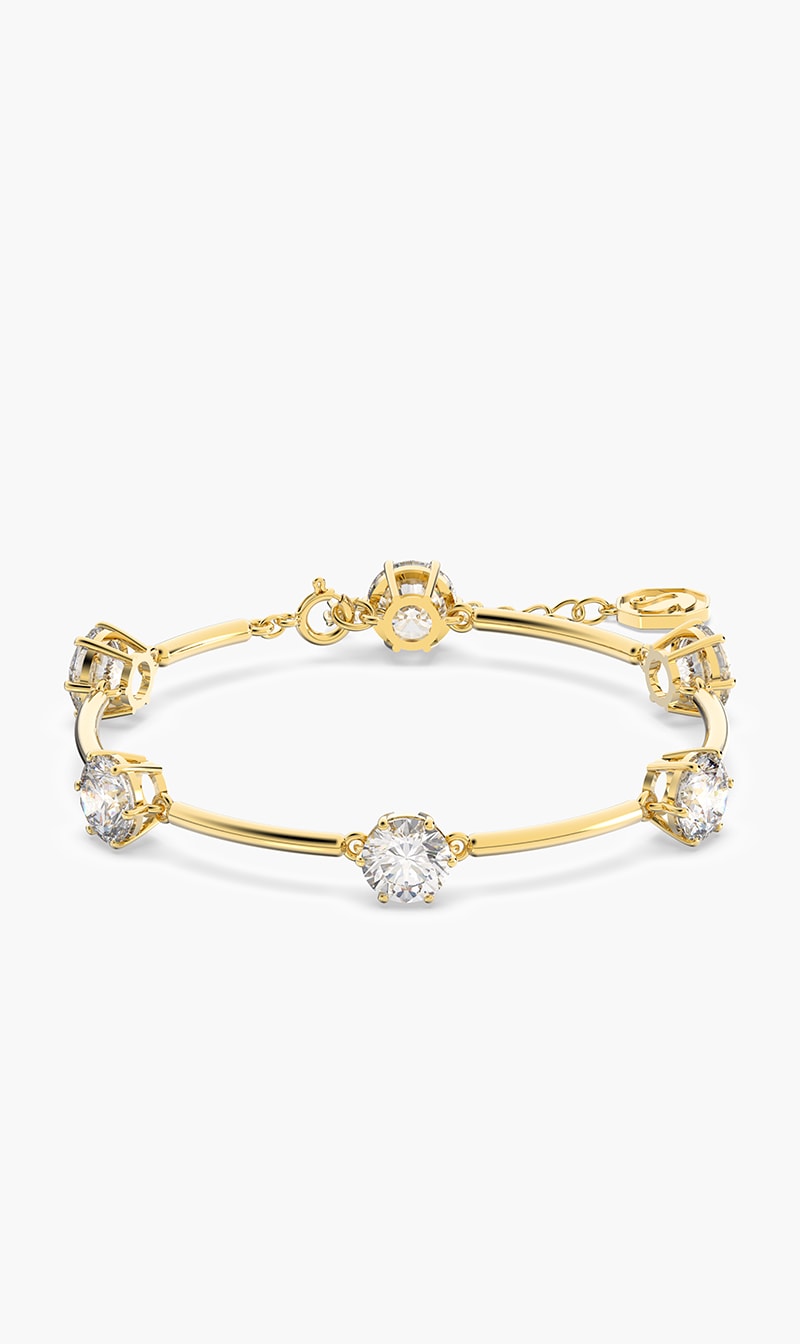 

Swarovski Constella Bangle, White, Gold-tone Plated