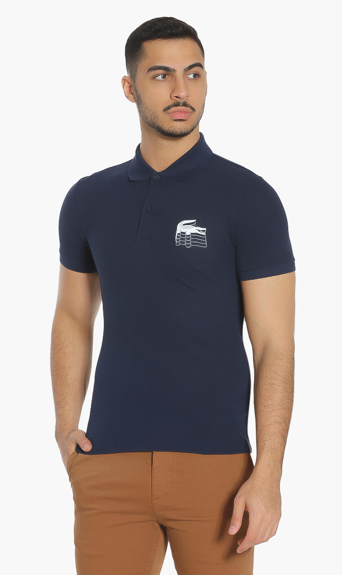 

Lacoste Slim Fit 3d Croc Cotton Polo Shirt