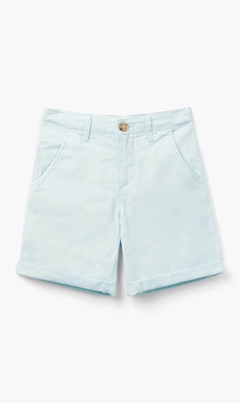 United Colors Of Benetton Light Blue Chino Linen Shorts for Boys