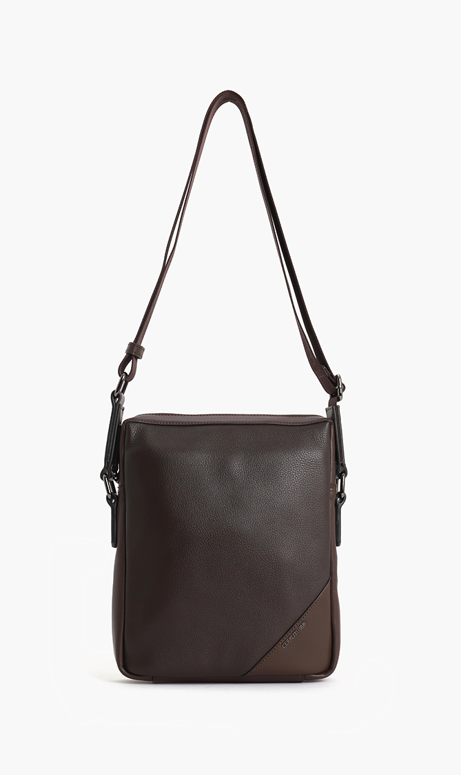 

Cerruti Benji Grain Leather Crossbody Bag