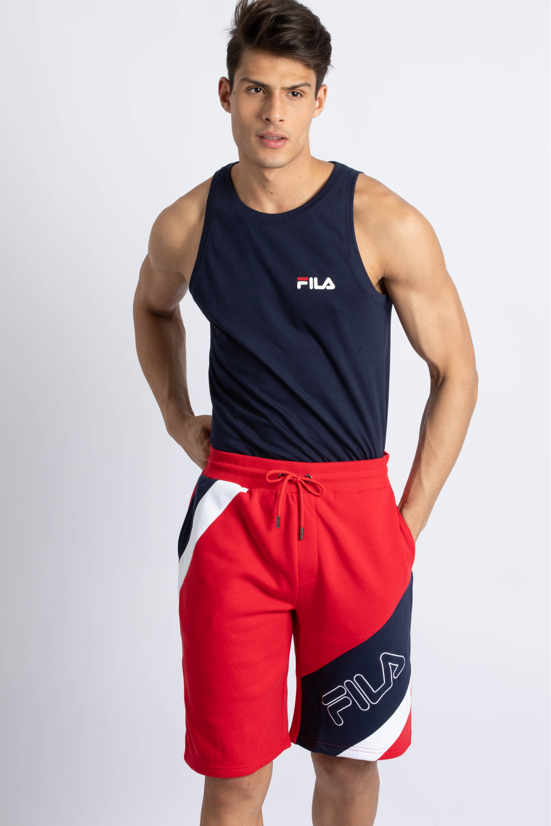 

Fila Saburo Striped Cotton Short