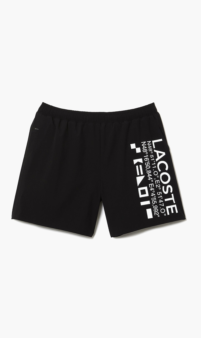 

Nautical Print Taffeta Swimming Shorts, Black