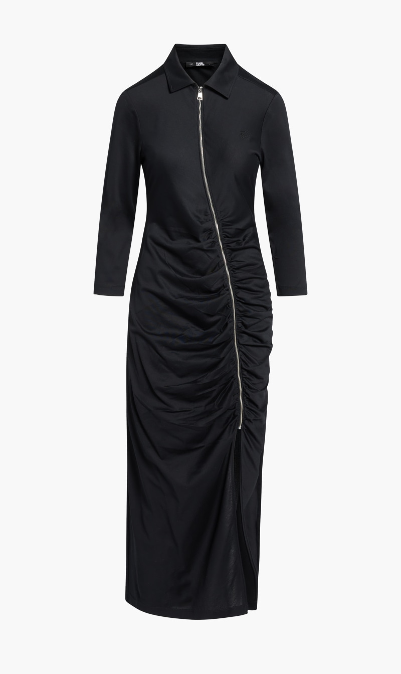 

Karl Lagerfeld Black Jersey Shirt Dress for Women | The Deal Outlet