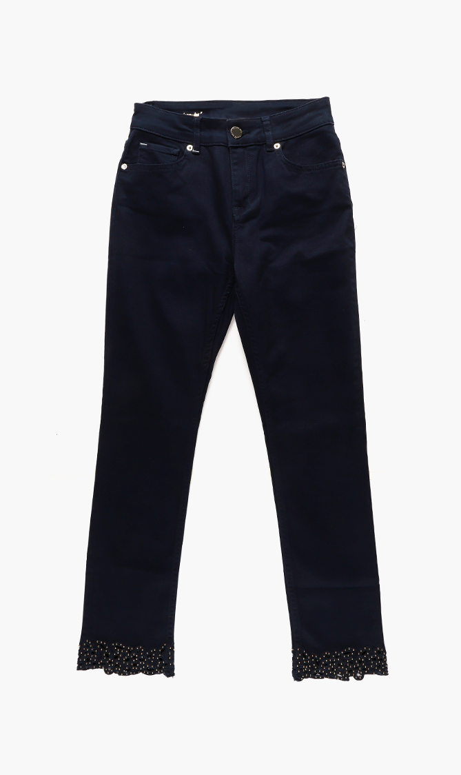 

Ted Baker Daner Applique Hem Detail Skinny Jeans