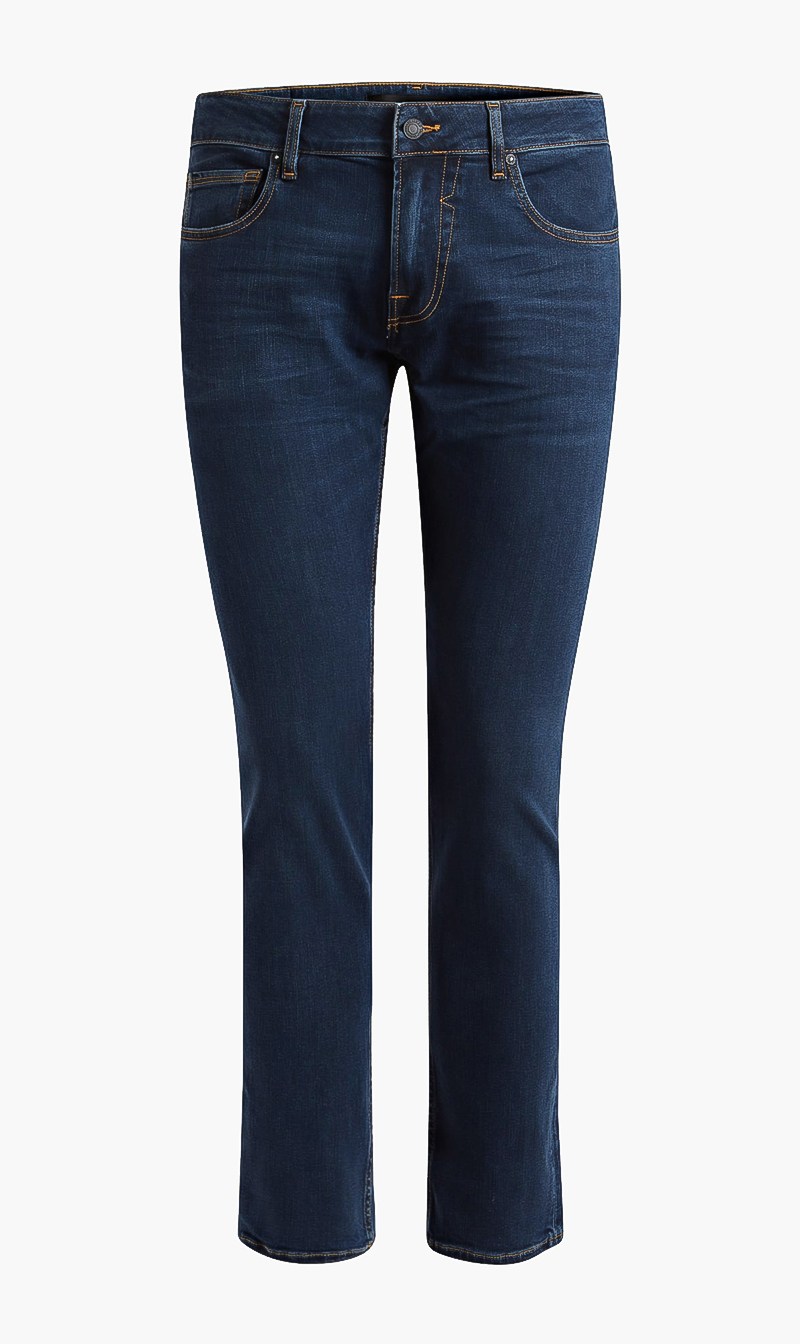 

Dark Blue Tapered Jeans
