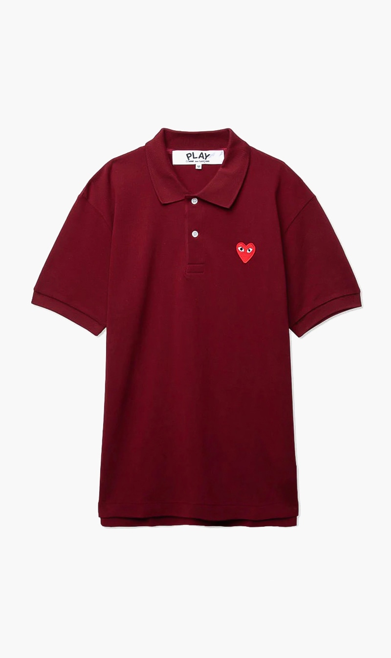 

Logo Appliqué Cotton Polo, Red