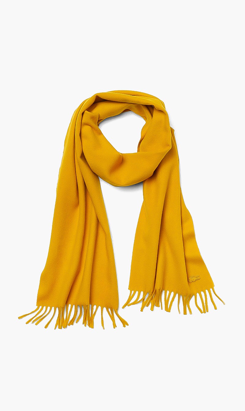 

Rectangular Wool And Cashmere Blend Scarf, Yellow