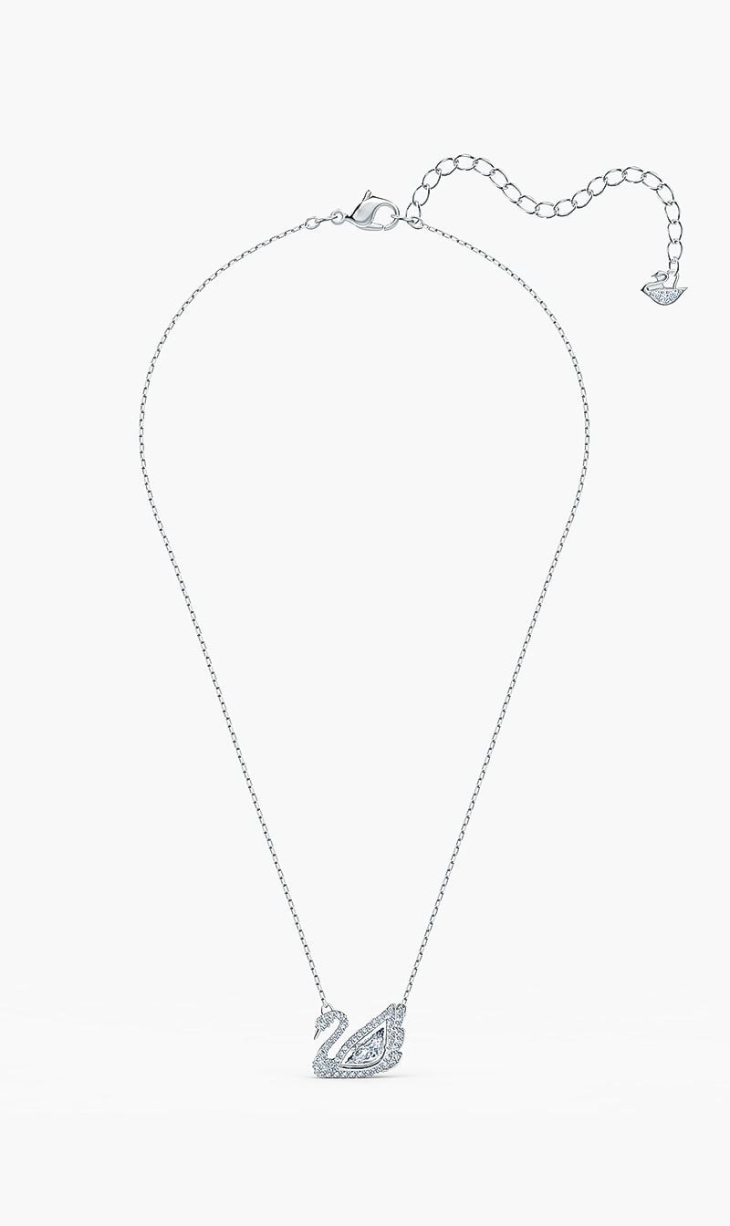 

Swarovski Dancing Iconic Swan Necklace, White, Rhodium Plated