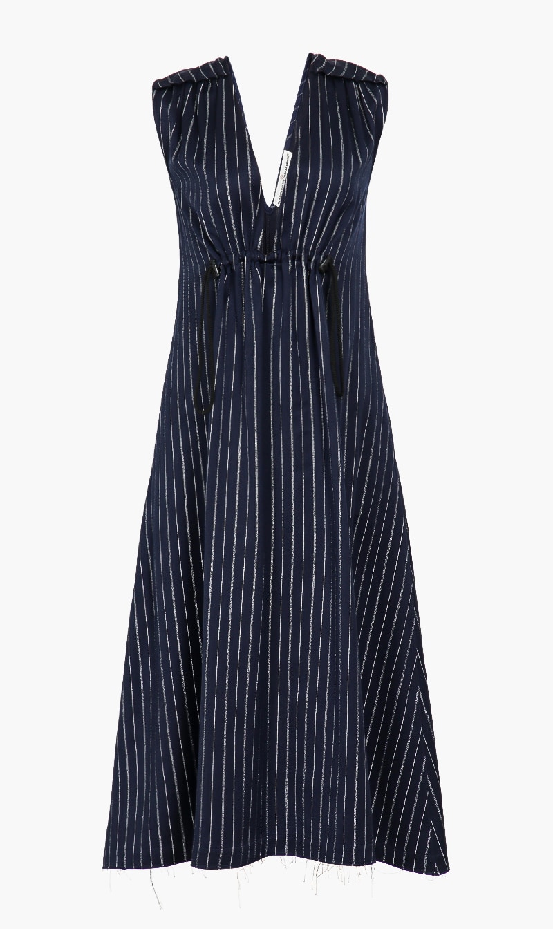 

Lurex Striped Dress, Blue