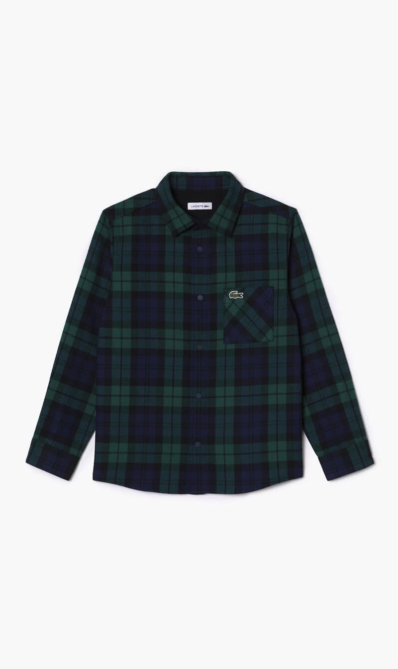 

Lacoste Multi-color Check Print Overshirt for Boys | The Deal Outlet