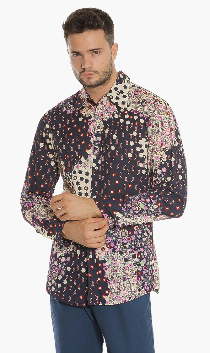 

Dsquared2 Flower Printed Cotton Fever Shirt