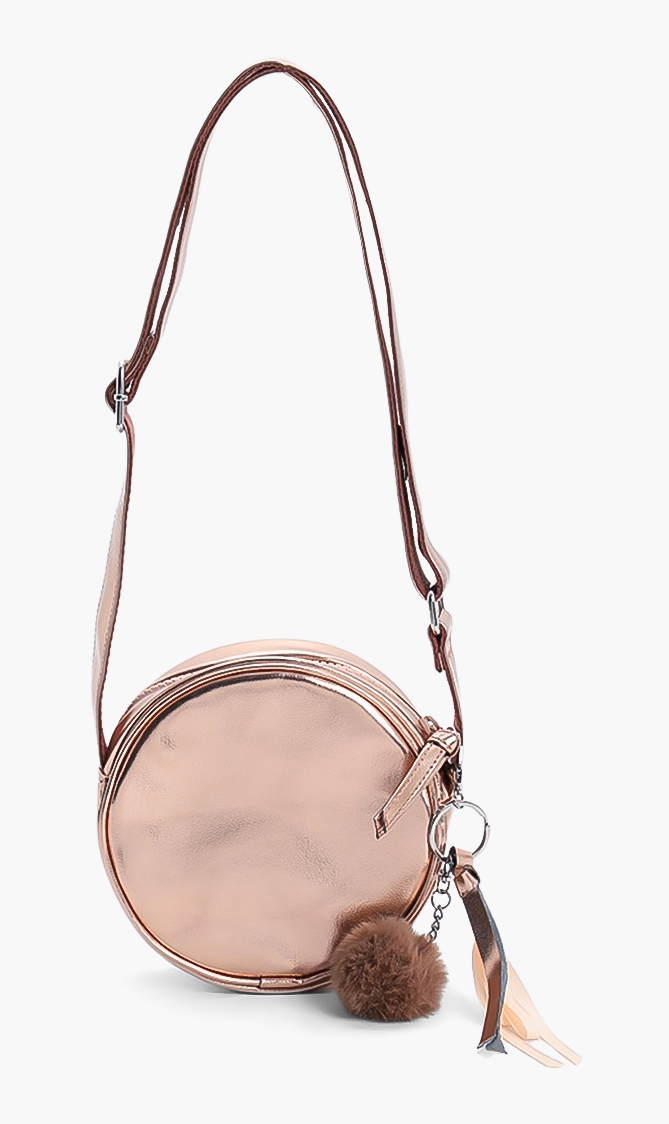 

Petit Bateau Smooth Leather Round Crossbody Bag