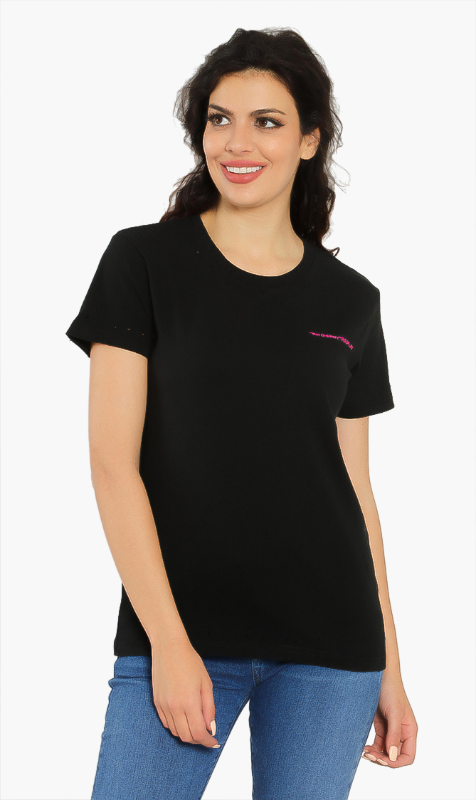 

Not Ordinary Replay Print T-shirt, Black
