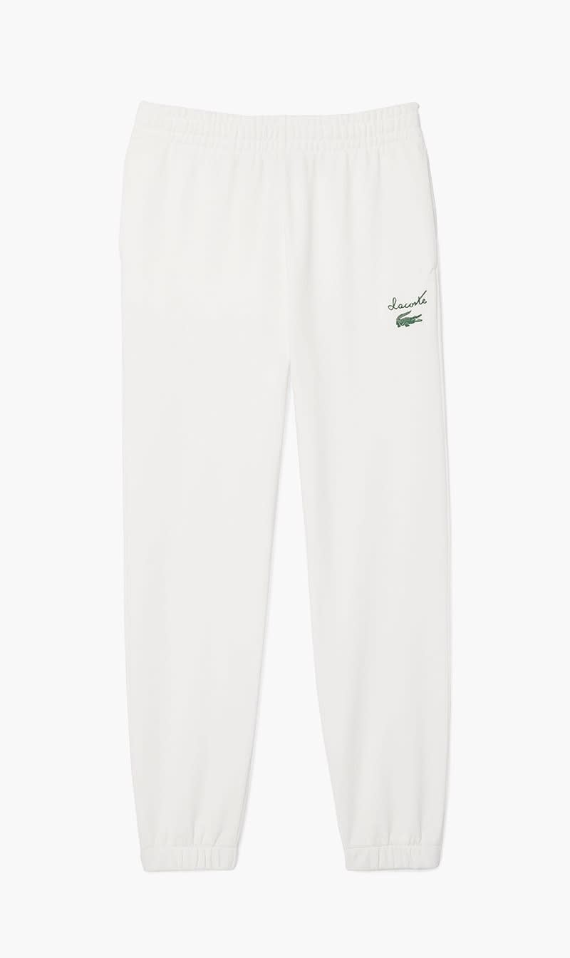 Lacoste White Logo Track Pants for Women
