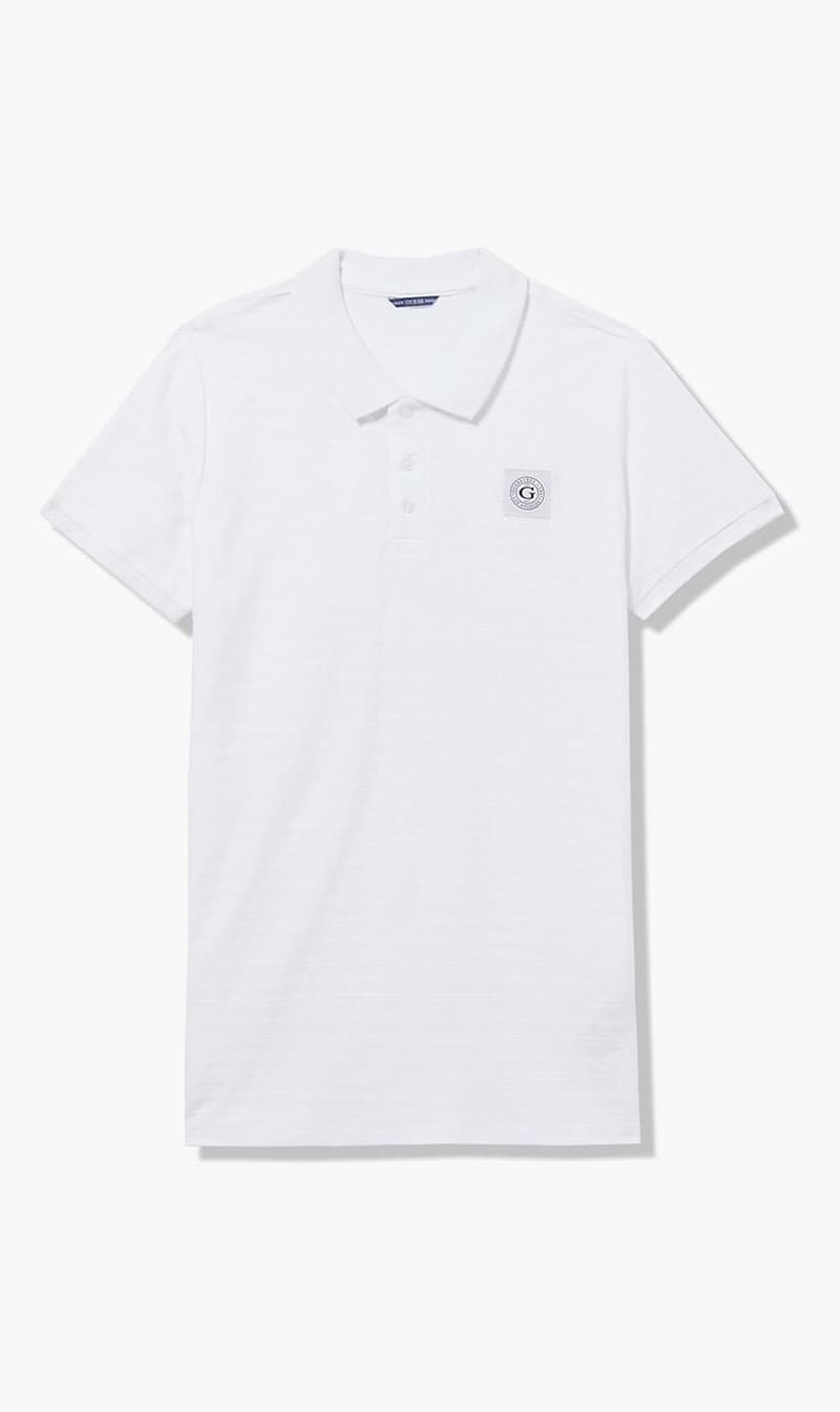 

Guess White Jacquard Ss Polo_cerem for Boys | The Deal Outlet