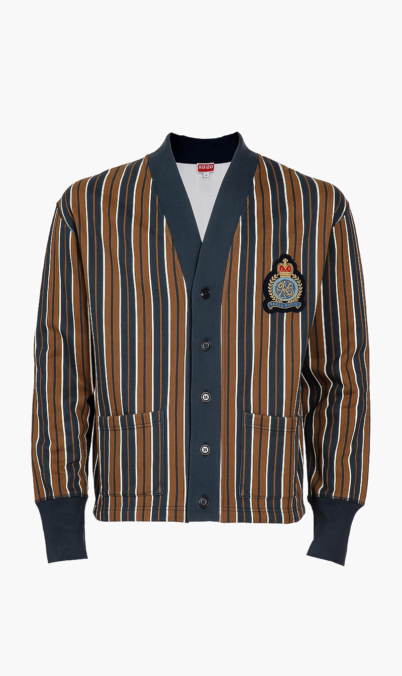 

Striped Long Sleeve Jacket, Brown