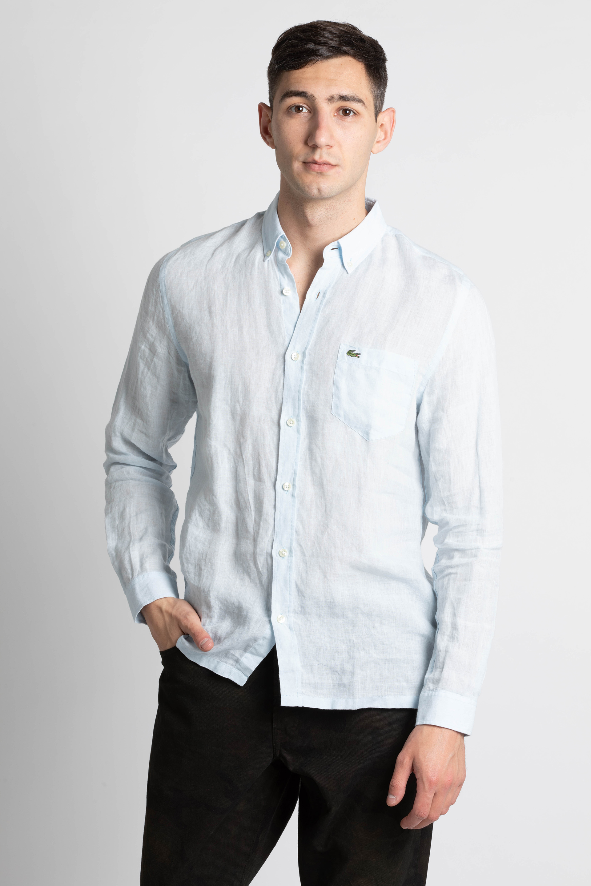 

Lacoste Regular Fit Linen Long Sleeve Shirt