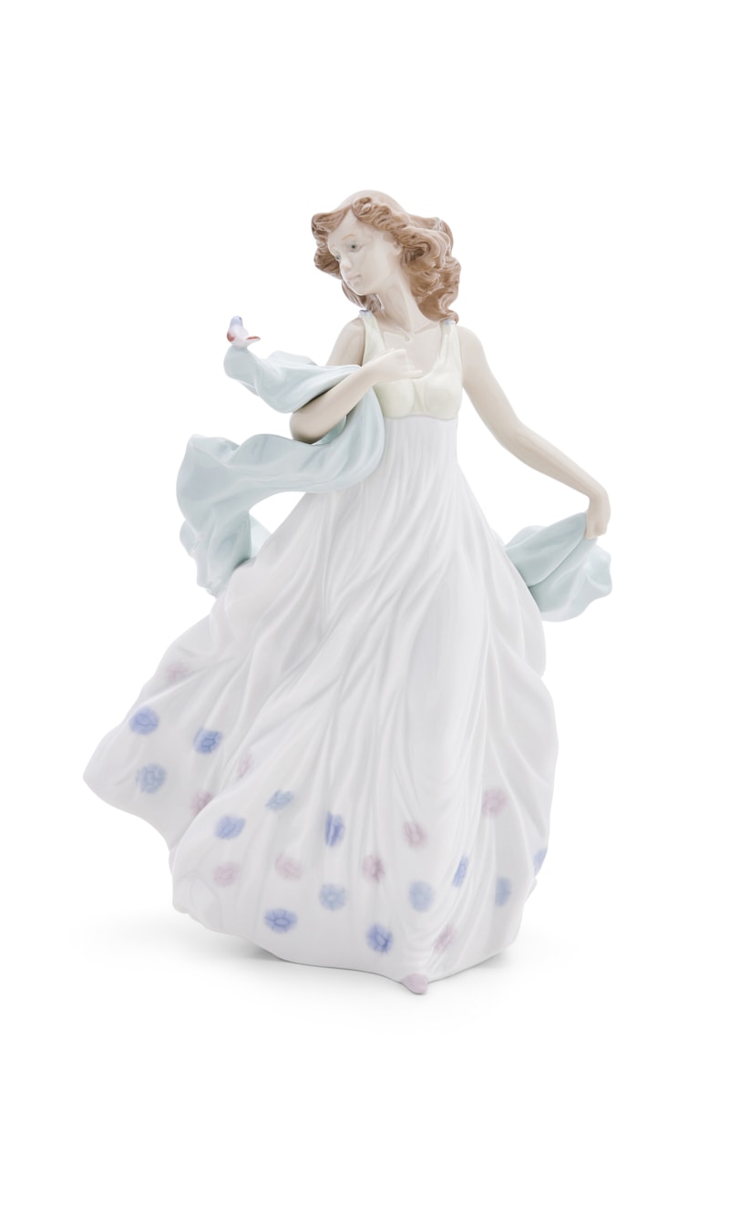 

Summer Serenade Woman Figurine, Blue