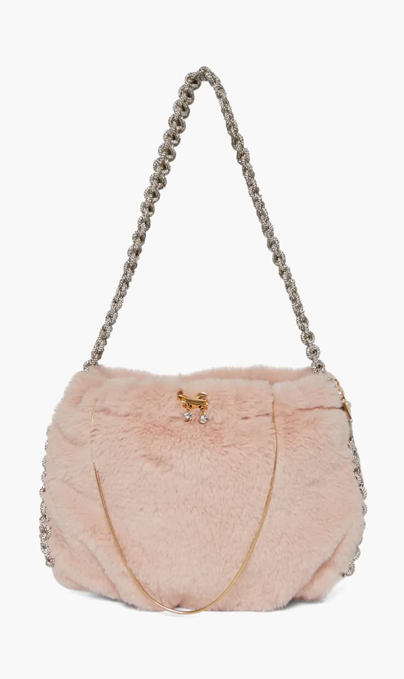 

Rosantica Pink Fatale Fluffy Shoulder Bag for Women | The Deal Outlet