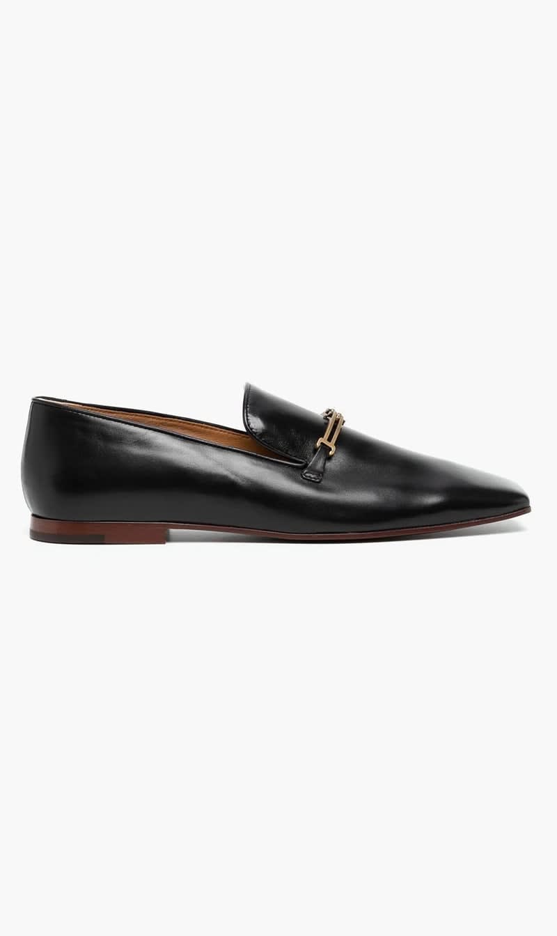 

Tod's Black Cuoio Flat 46k Pant.doppia T Slim for Women | The Deal Outlet