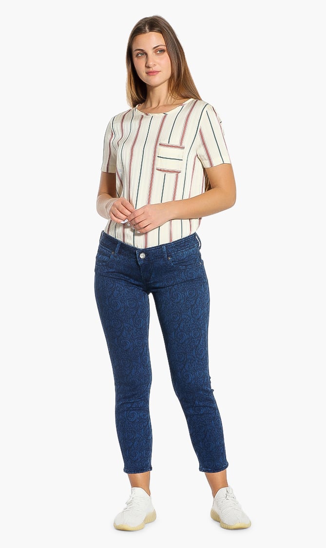

Kristel Jacquard Stretch Jeans, Blue