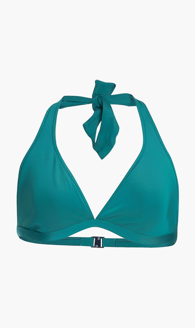 

Flavia Halter Bikini Top, Green