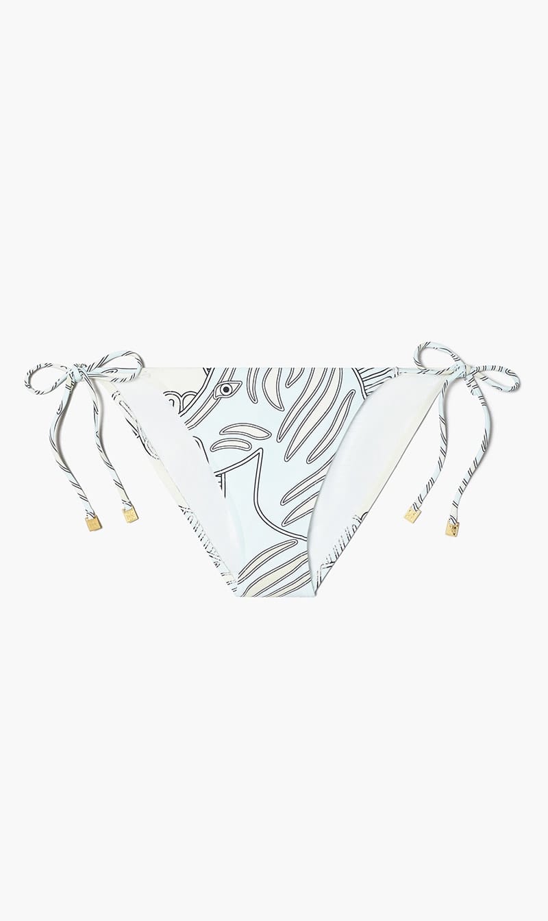 

Tory Burch Blue Printed String Bikini Bottom for Women | The Deal Outlet