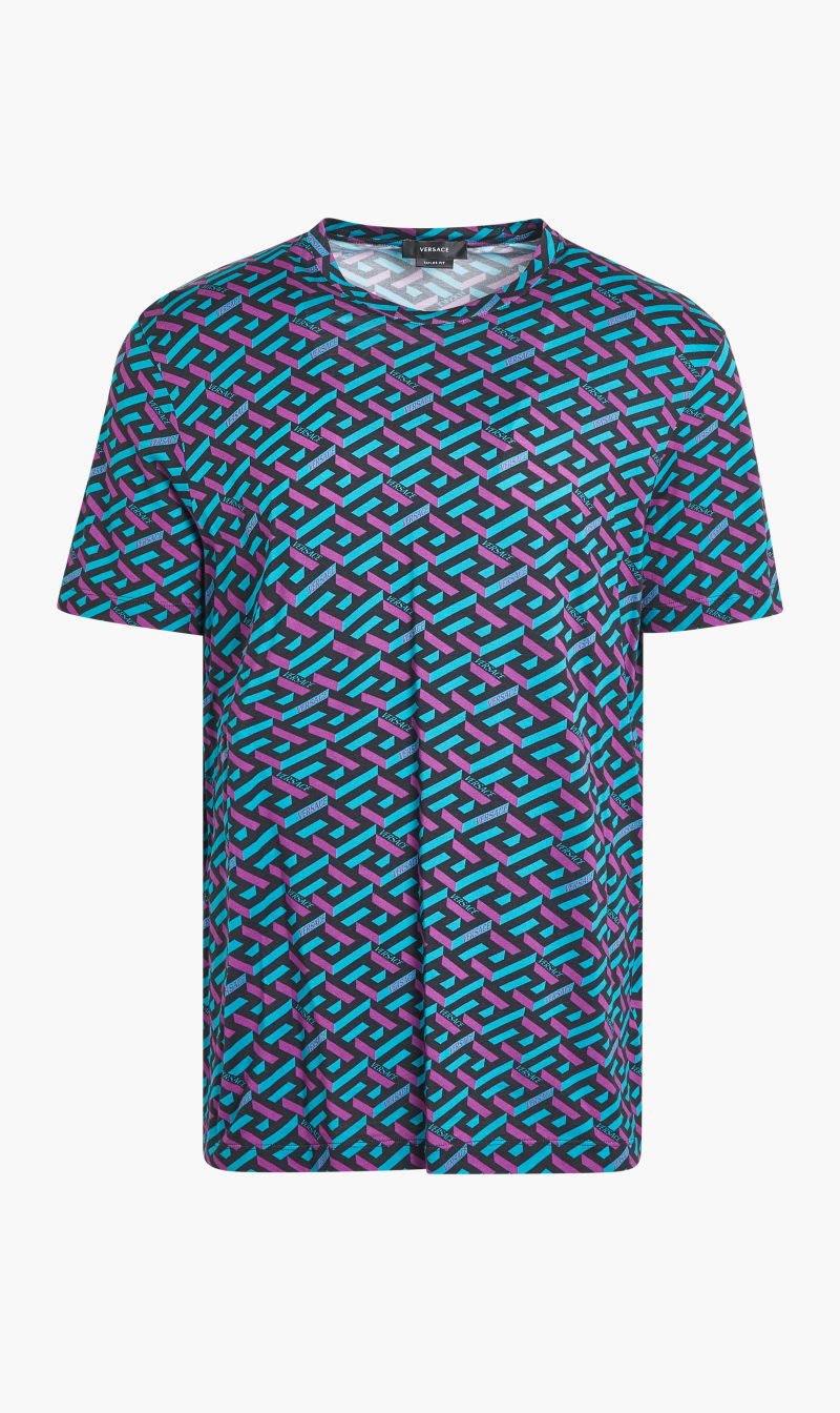 

Versace Purple Tshirt Ss Rn Jersey Ao Greca for Men | The Deal Outlet