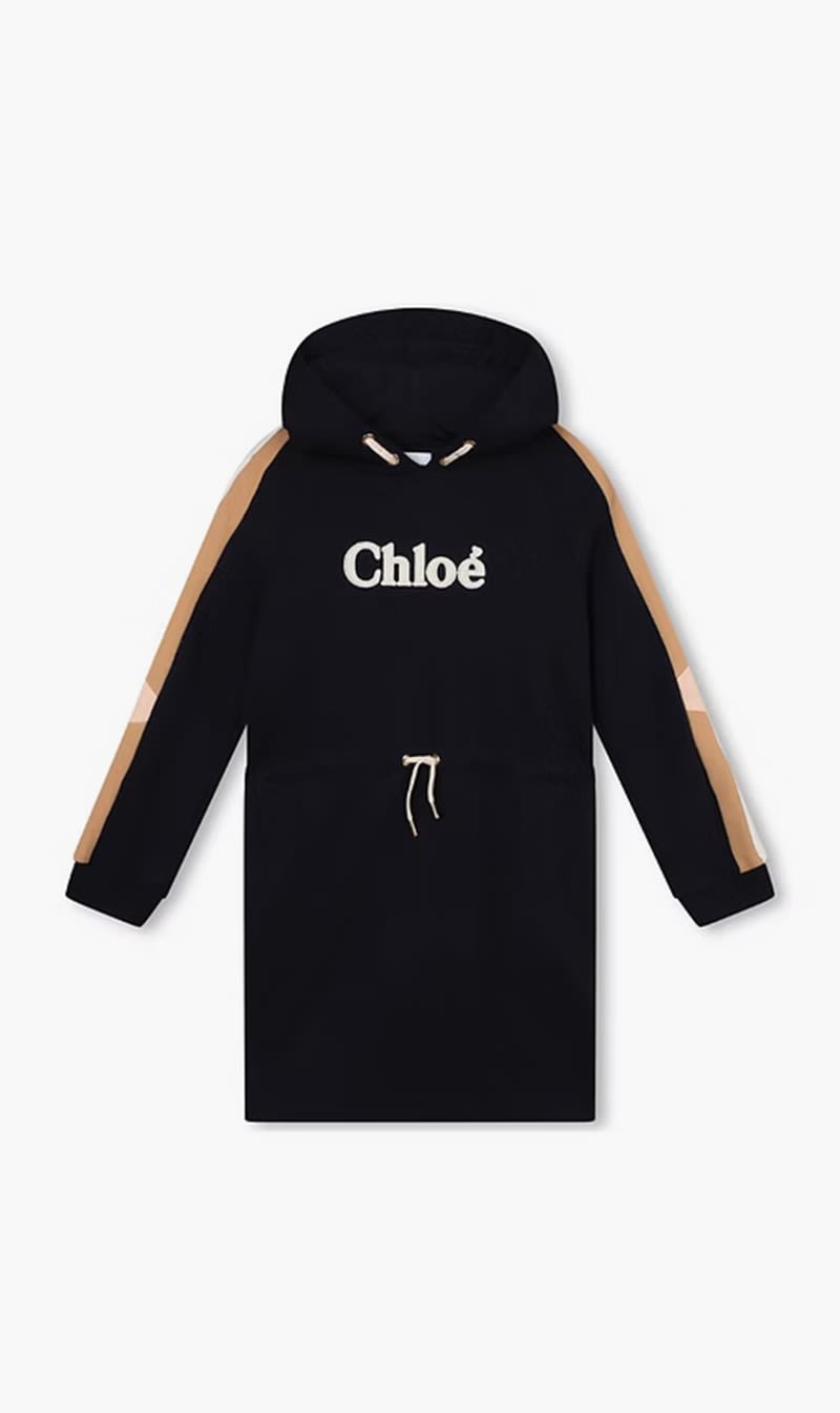 

Chloe Blue Hooded Ls Dress for Girls | The Deal Outlet