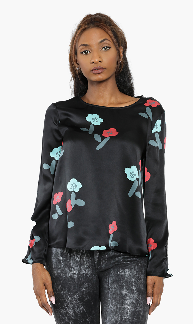 

Emporio Armani Long Sleeves Silk Top